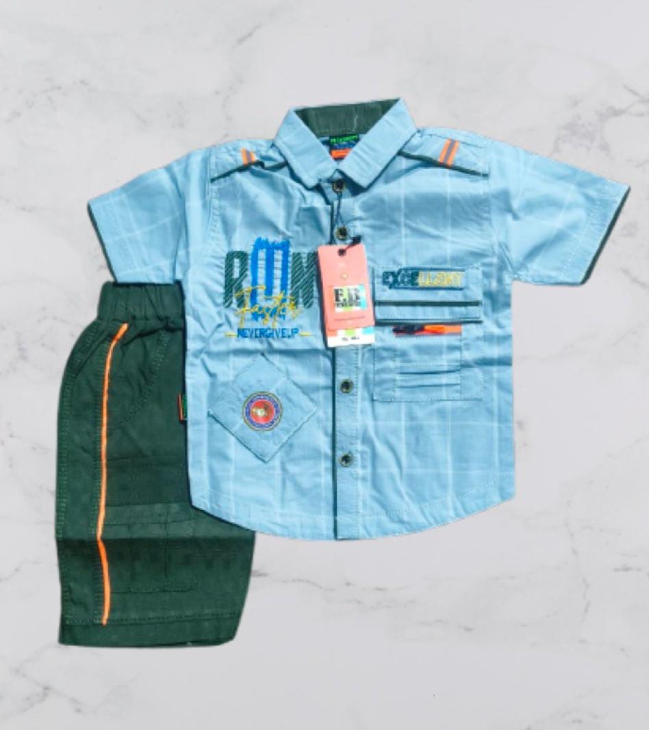 Boy Cotton Kids Fancy pant shirt